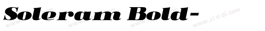 Soleram Bold字体转换 Soleram Bold字体转换